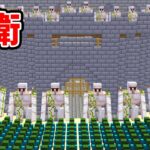 敵MOB軍団 vs 城を守るアイアンゴーレム【マイクラ】