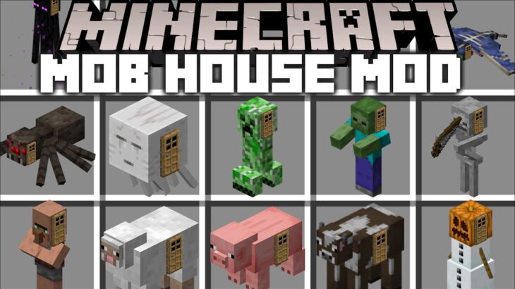 Minecraft EXTREME MOB HOUSE MOD / BUILD INSTANT MOB HOUSE STRUCTURES !! Minecraft Mods