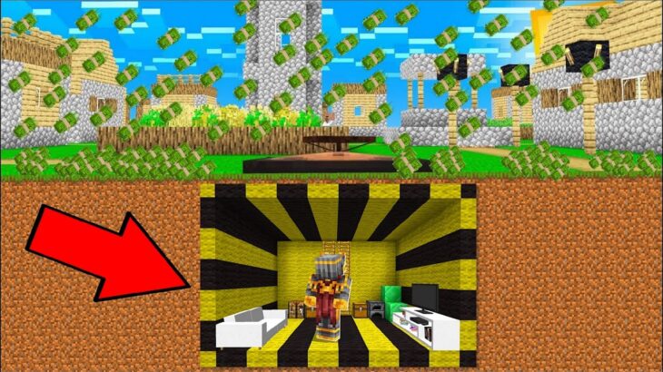 Minecraft EXTREME NATURAL DISASTER BUNKER HOUSE MOD / BUILD UNDERGROUND SAFE HOUSE !! Minecraft Mods