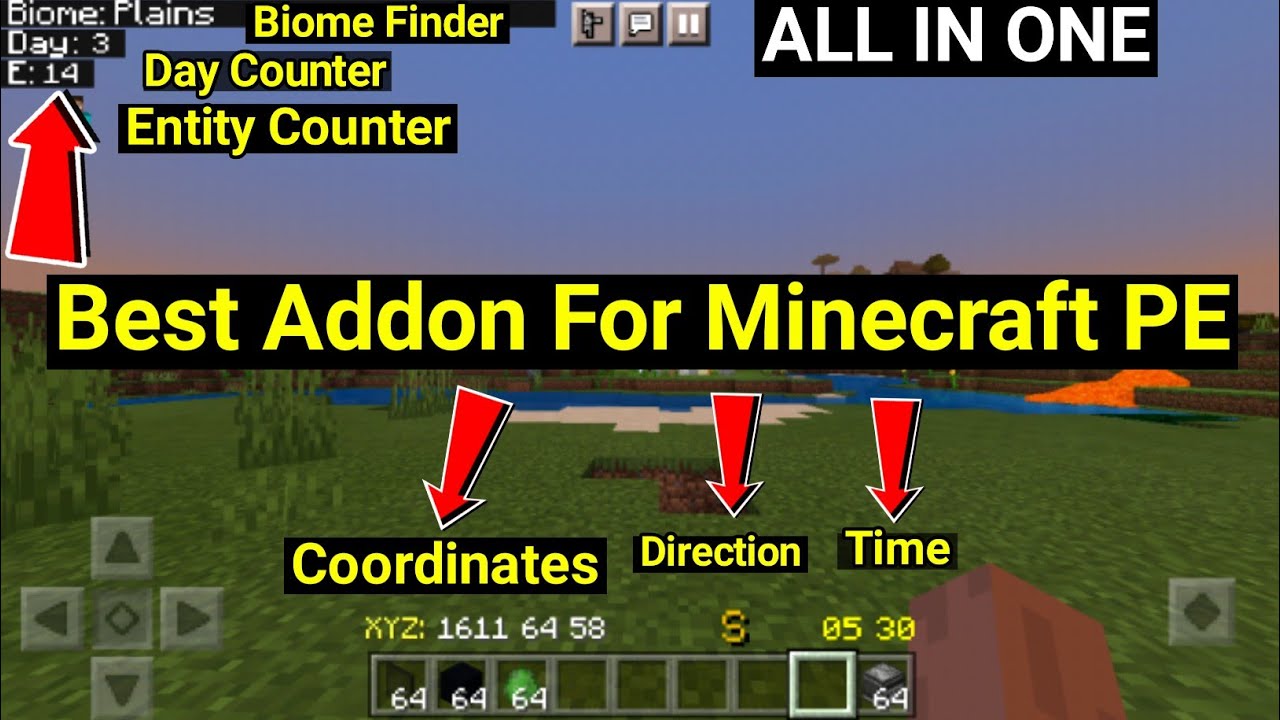 Minecraft Pe Day Counter Biome Check Coordinates Hud Addon Day Counter Mod For Minecraft 21 Minecraft Summary マイクラ動画