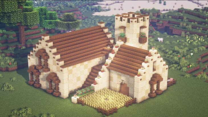 マインクラフト 砂岩で作る可愛いお家 Minecraft How To Build A Sandstone House マイクラ建築 Minecraft Summary マイクラ動画