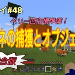 【Minecraft】新世界リトライ＃４８「キツネの捕獲とオブジェ建築」統合版(PS4)