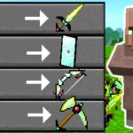 【マイクラ】土でまな板のツールと交換してくれる村人を使ってPVP【マインクラフト】