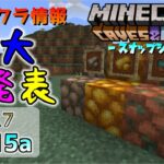 [マイクラ情報]Ver1.17 マイクラからの重大発表！ 今後のアップデート情報 スナップショット 21w15a