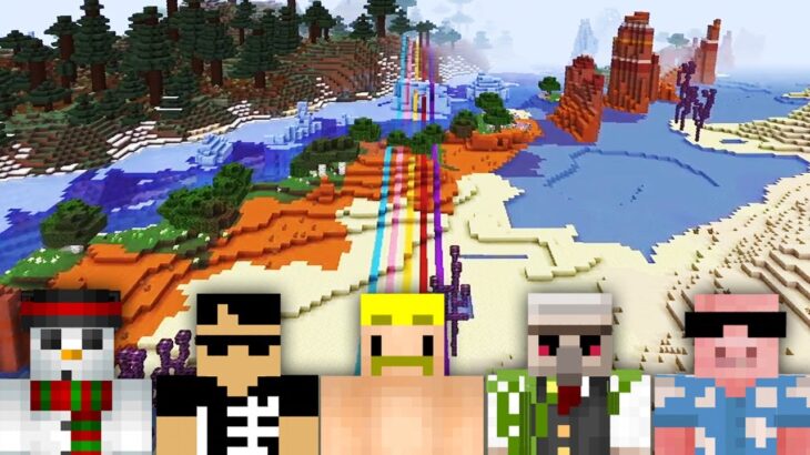 バグった世界でまっすぐ進め！一本道からずれたら即死亡【マイクラ】