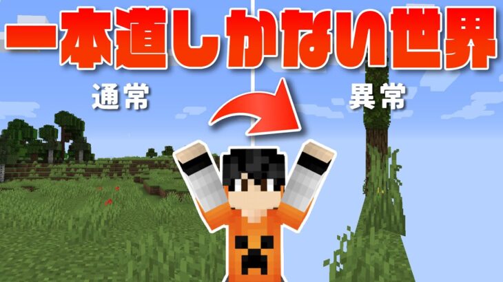 【マイクラ実況】一本道しかない横スクロールの世界でサバイバル【マインクラフト｜MOD紹介】