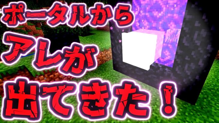 [マイクラ] ネザーポータルからアレが出てくる！！手順解説、、、しかしポータルが壊れた！：統合版 [Minecraft]