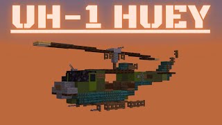 Minecraft: How to build a Helicopter in Minecraft (UH-1 Huey) Minecraft Helicopter Tutorial