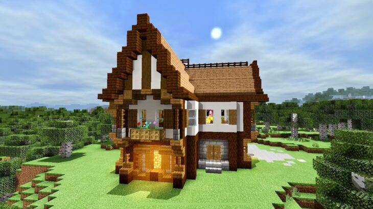Minecraft ファンタジーな中世の家の作り方 Tutorial Minecraft Summary マイクラ動画