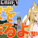 【Minecraft／建築】初心者が家を建てるのでアドバイスください！【Vtuber／くずのはスズハ】