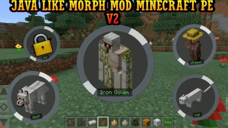 Morph mod for Minecraft pocket edition | Morph mod for Minecraft PE like java edition | Roargaming