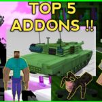 Top 5 Addons/Mods For Minecraft pe | New Addons/Mods For Minecraft pe | Addons For Minecraft | Mcpe