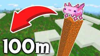 ウーパールーパーを100mの高さから落とすと!?【マイクラ】 #Shorts