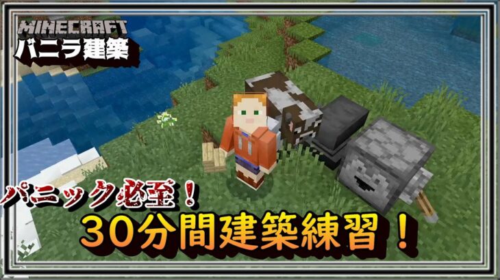 パニック必至！30分間建築練習してみた！「マインクラフト」