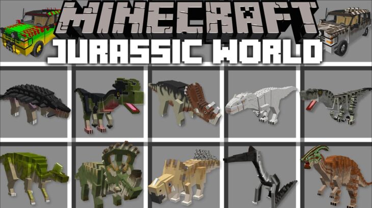 Minecraft JURASSIC WORLD PARK MOD / DON’T ENTER THE DINOSAUR WORLD !! Minecraft Mods
