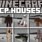 Minecraft SCP SCTRUCTURES 2 MOD / INSTANTLY BUILD SCP HOUSE MOB STRUCTURES MODS !! Minecraft Mods