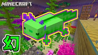 緑のウーパールーパーっているの???【Minecraft/マインクラフト】【マイクラ1.17】