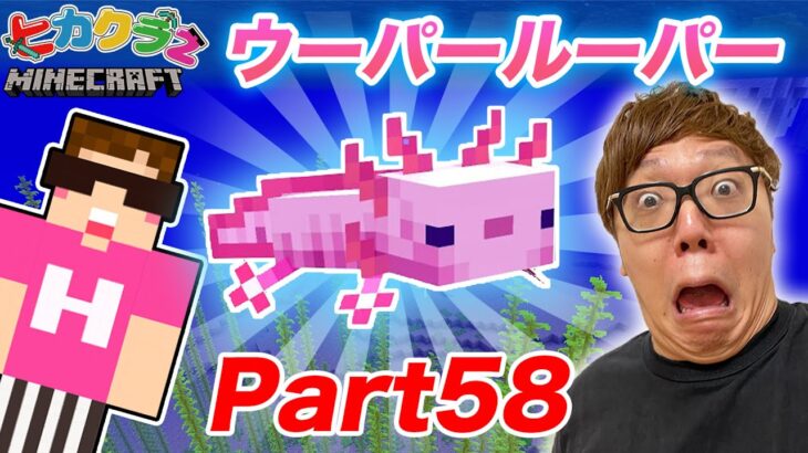 【ヒカクラ２】Part58 – ウーパールーパーのウパお探し！ 1.17アプデｷﾀ━！【マインクラフト】