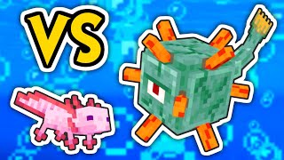 ウーパールーパー VS ガーディアン【マイクラ】 #Shorts