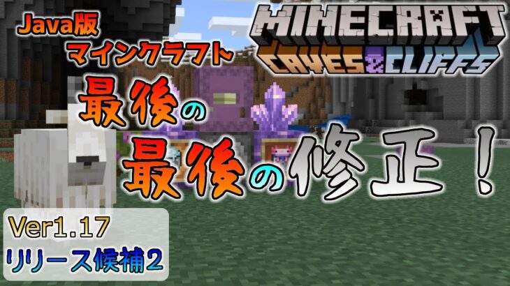 [マイクラ情報]Ver1.17 明日の深夜に正式リリース！ 今後のアップデート情報 リリース候補２