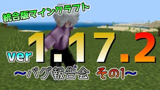 [統合版マイクラ]Ver1.17.2バグ報告会～その１～ 統合版マインクラフト Ver1.17.2