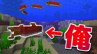 マインクラフト起動したら魚になってた【マイクラ】【おれクラ】