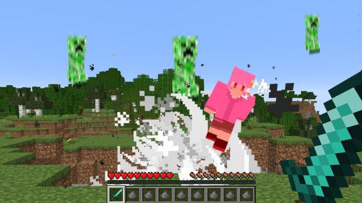 【マインクラフト😜】クリーパーが降る世界でダイヤチャレンジしたらまさかの結果に…【マイクラ実況】