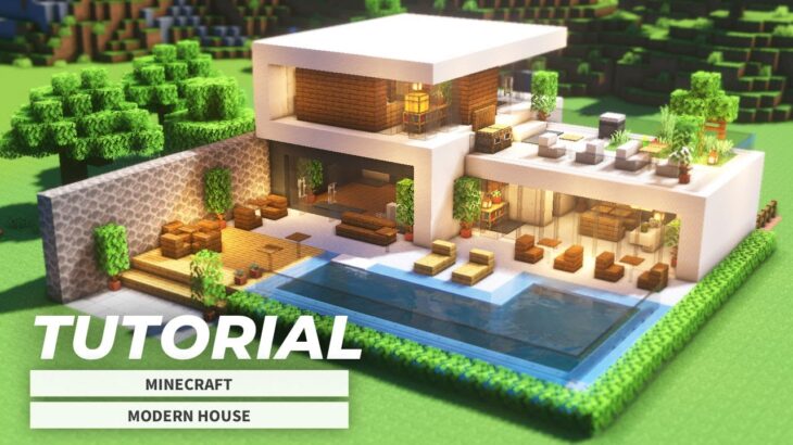 マインクラフト リゾート風 モダンハウスの作り方 現代建築 Minecraft Summary マイクラ動画