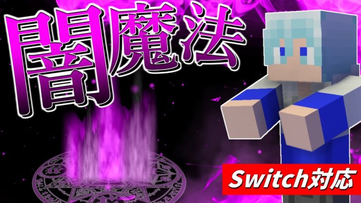 【スイッチ対応】超簡単!! マイクラのコマンドで闇魔法!!【マイクラコマンド魔法】【マイクラコマンド簡単】