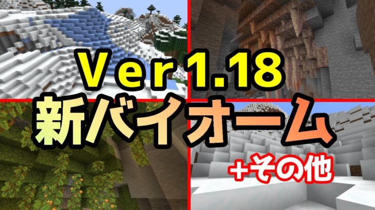 マイクラ1 18 Ver1 18で追加される新バイオーム その他 帯水層 洞窟 鉱石の分布など Java Minecraft Summary マイクラ動画