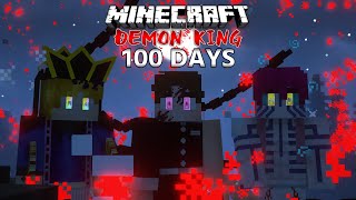100 DAYS to Become a Demon King in Minecraft | Demon Slayer Mod