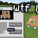 Crafting a Car in Minecraft????? (Minecraft car mod) #Shorts
