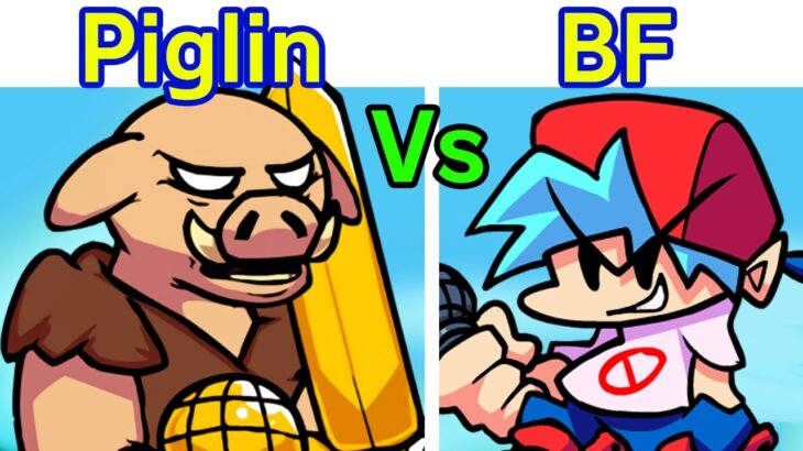 Friday Night Funkin’ – VS Piglin FULL WEEK (FNF Mod/Hard) (Minecraft Pigstep Song)