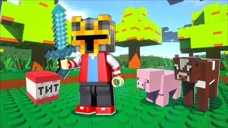 Minecraft DON’T ENTER THE LEGO WORLD WITH LEGO MOBS MOD / DANGEROUS HOUSE SURVIVAL !! Minecraft Mods