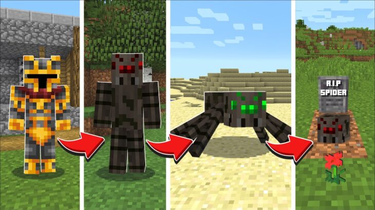 Minecraft EXTREME LIFE AS A SPIDER MOD / DANGEROUS CUSTOM TITAN SPIDER BOSS !! Minecraft Mods