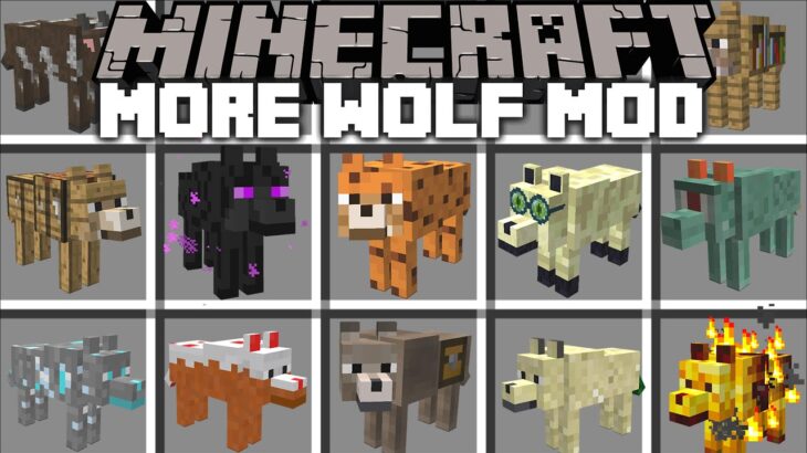 Minecraft MORE WOLF MOBS MOD / DANGEROUS BRAND NEW MOBS AGAINST MOWZIES !! Minecraft Mods