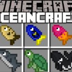 Minecraft NEW SEA ANIMAL OCEANCRAFT MOD / PLENTY OF SHARKS, FISH AND TURTLES !! Minecraft Mods