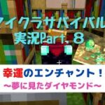 【マインクラフト】ともきゃしのサバイバル～ゆっくり実況_Part.08 【エンチャントと幸運のツルハシ！ダイヤモンドも掘るよ！】 MINECRAFT