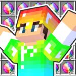 レインボーダイヤモンド装備をゲット!?【マイクラ】#Shorts