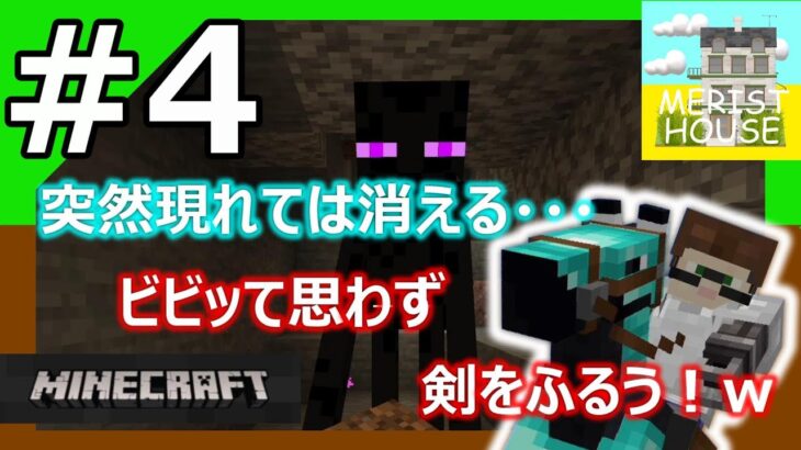 マインクラフト　【- part 4-】初めてマイクラサバイバル生活！