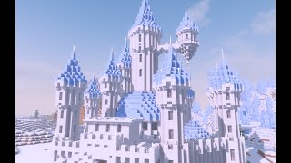【マインクラフト】氷の城建築完成したーー！！！【マイクラ】