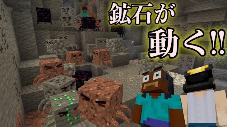 突然ブロック達が暴れ出して一同騒然！！【マインクラフト】