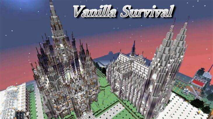 マイクラ サバイバル建築初期 宮殿 廃城 大聖堂 マインクラフト 巨大建築 Minecraft Summary マイクラ動画