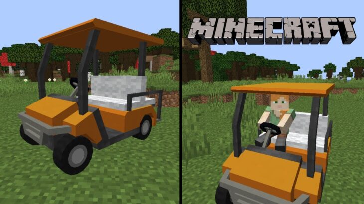 Golf Cart in the Minecraft | Minecraft | Minecraft golf cart mod | Minecraft mods | Dragon Dude