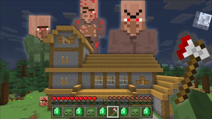 MINECRAFT GIANT EVIL VILLAGER ATTACK MY HOUSE MOD !!