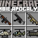 Minecraft DANGEROUR ZOMBIE APOCALYPSE MOD / Fight Hoards of Zombies with Gun !! Minecraft Mods