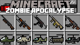 Minecraft DANGEROUR ZOMBIE APOCALYPSE MOD / Fight Hoards of Zombies with Gun !! Minecraft Mods