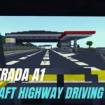Minecraft Highway A1 with CAR DRIVING MOD (Minecraft Car Ride)