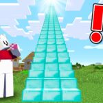 Minecraft: THE LONGEST DIAMOND STAIRCASE IN THE VILLAGE!