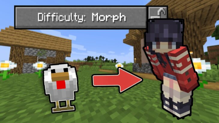 Minecraft, but we can MORPH into any Mobs! (Morph Mod)